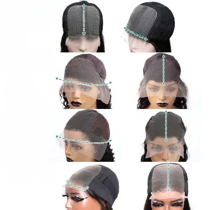 250% Density Short Deep Wave Hair Wig