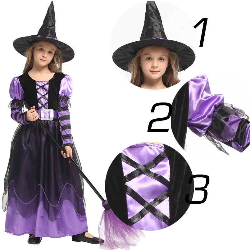 Halloween Cosplay Costume - Kids' Witch Dress G-0309A