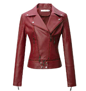 Genuine Leather Women's Jacket - Short Blazer Style