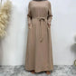 Women's Lace Up Pocket Muslim Dress