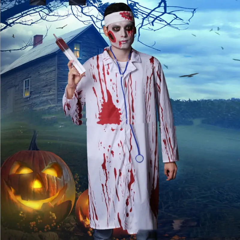 Bloody Doctor Costume for Halloween Adult Party