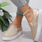 Stylish Casual Shoes Sale Plus Size Sequined Flat Women Loafers