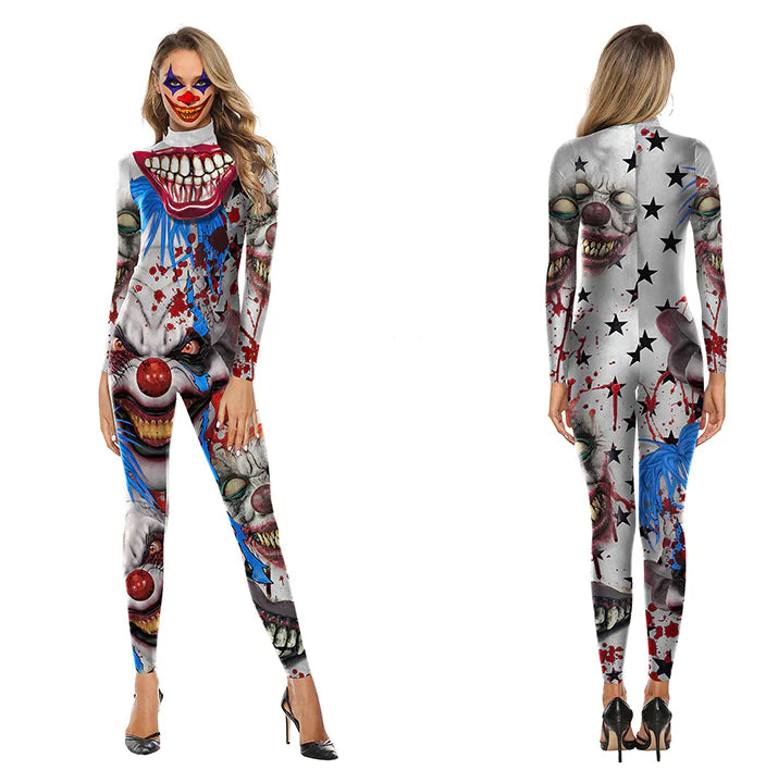 3D Skeleton Print Adult Halloween Jumpsuit Costume