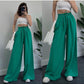 Wide Leg Waisted Casual Pants