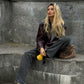 Women's Solid Color Lapel Zipper Jacket