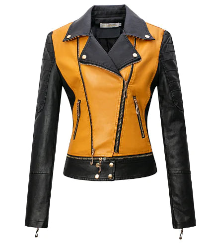 Genuine Leather Women's Jacket - Short Blazer Style